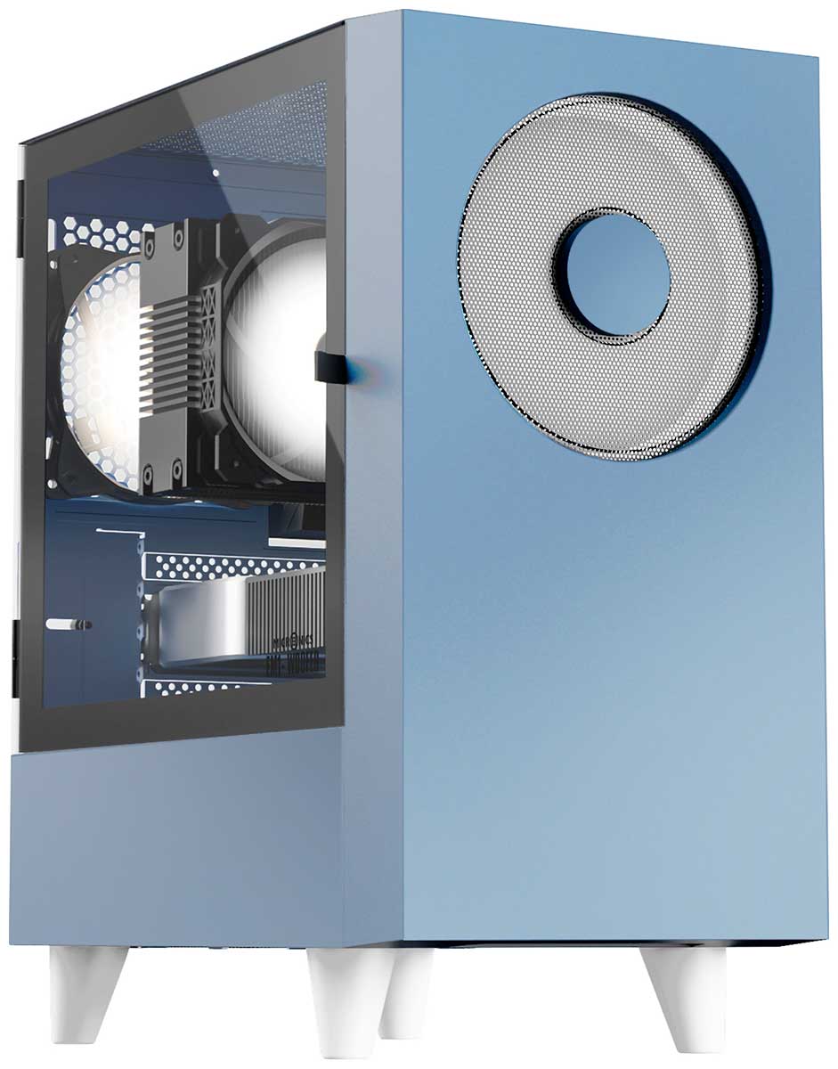 Компьютерный корпус Wizmax EM1 Woofer Blue