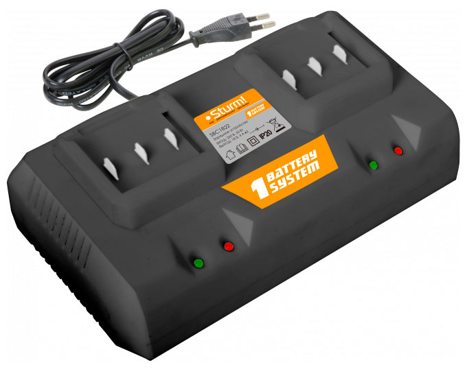 Зарядное устройство Sturm! SBC1822 1BatterySystem 18 В, 2 x 4 А для двух батарей