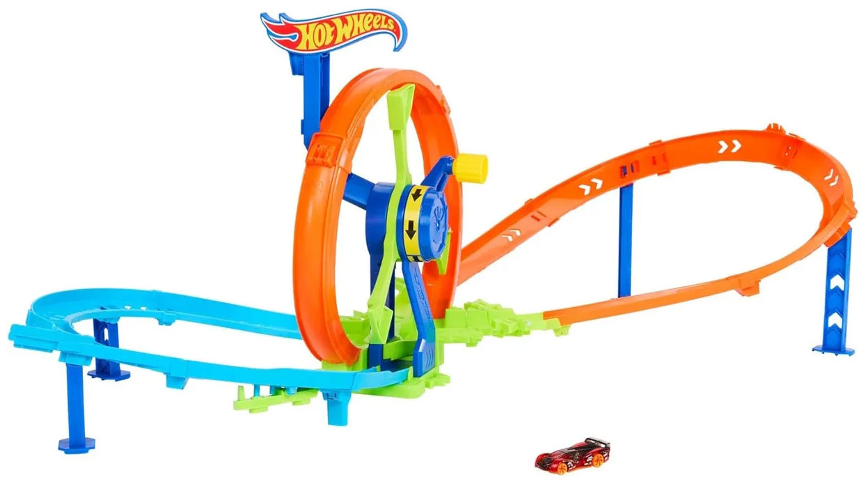 Трек  Hot Wheels Wheels Колесо Кривошип Краш с пусковой установкой (JBX65)