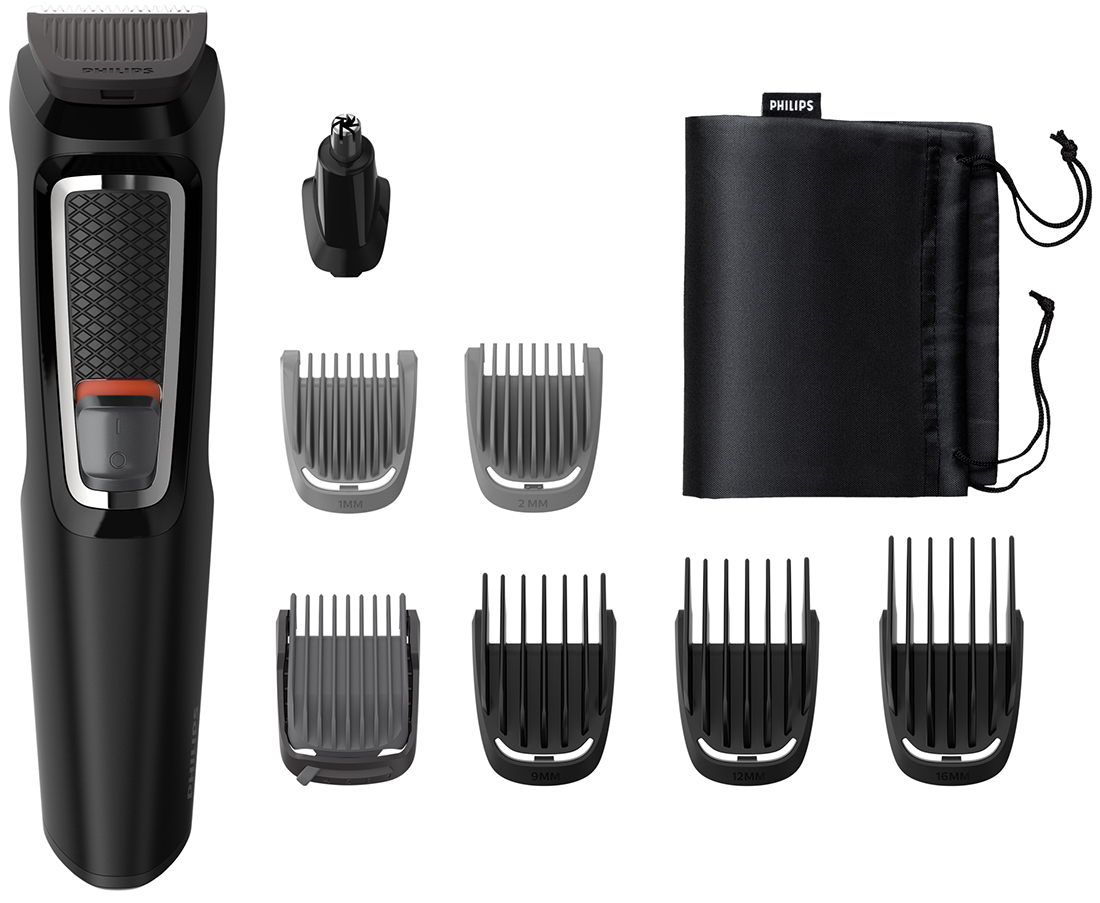 Мультитриммер 8 в 1 для волос на голове и лице Philips MG3730/15 черный