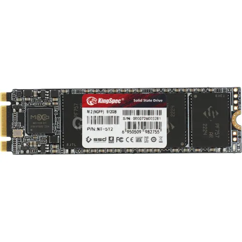 SSD накопитель KINGSPEC NT-512 512ГБ, M.2 2280, SATA III, M.2