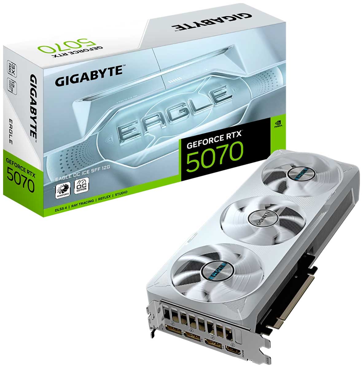 Видеокарта Gigabyte GeForce RTX 5070 EAGLE OC ICE 12GB (GV-N5070EAGLEOC ICE-12GD)