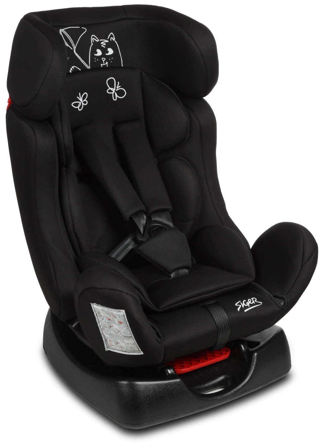 Автокресло Siger Диона, гр.0+/I/II, черный кот (KRES4054)