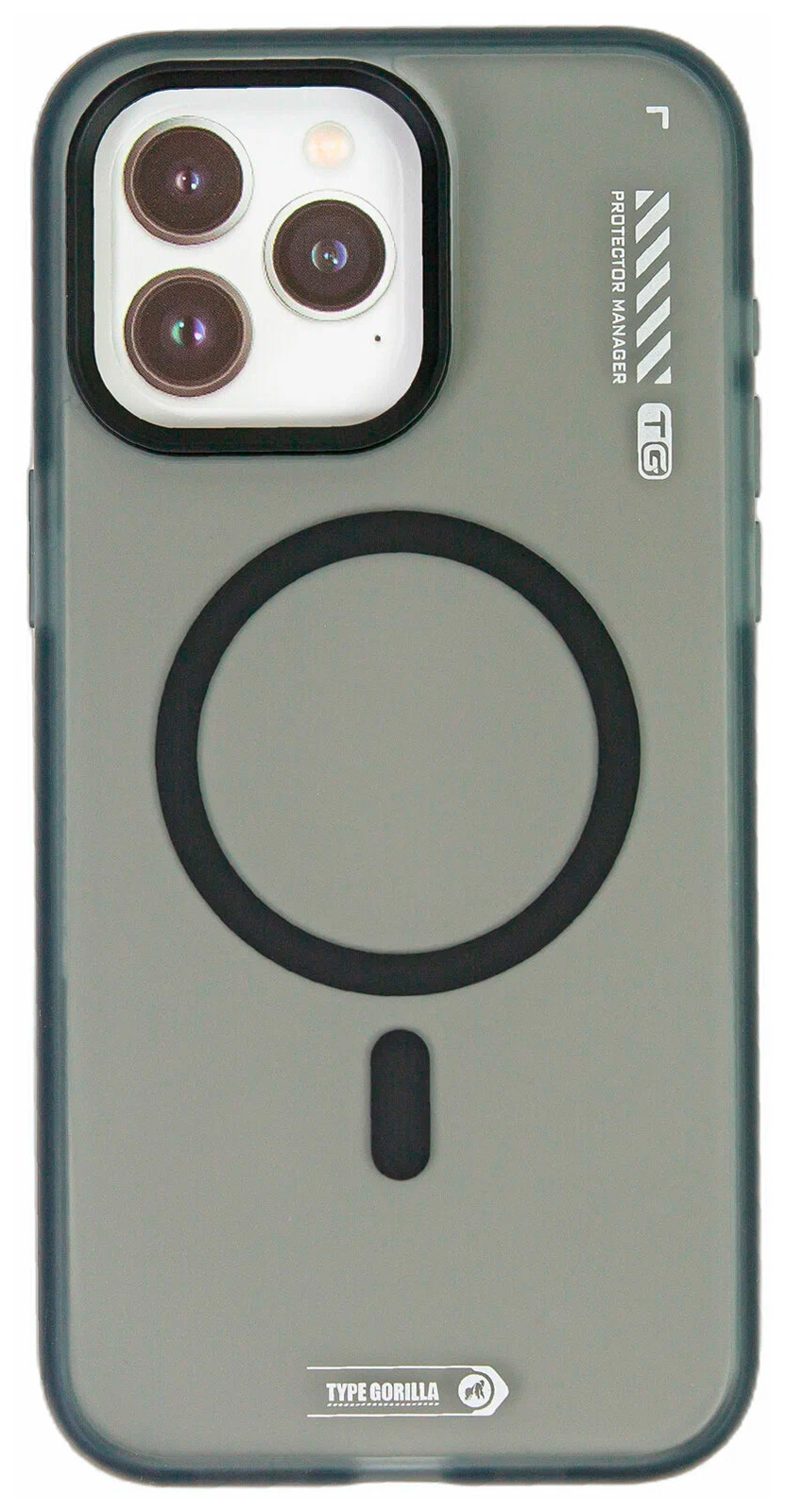 Чехол с магнитным покрытием Type Gorilla Dual Color iPhone15 pro Max, Black (BL-T46-iP15PM-DC-BK)