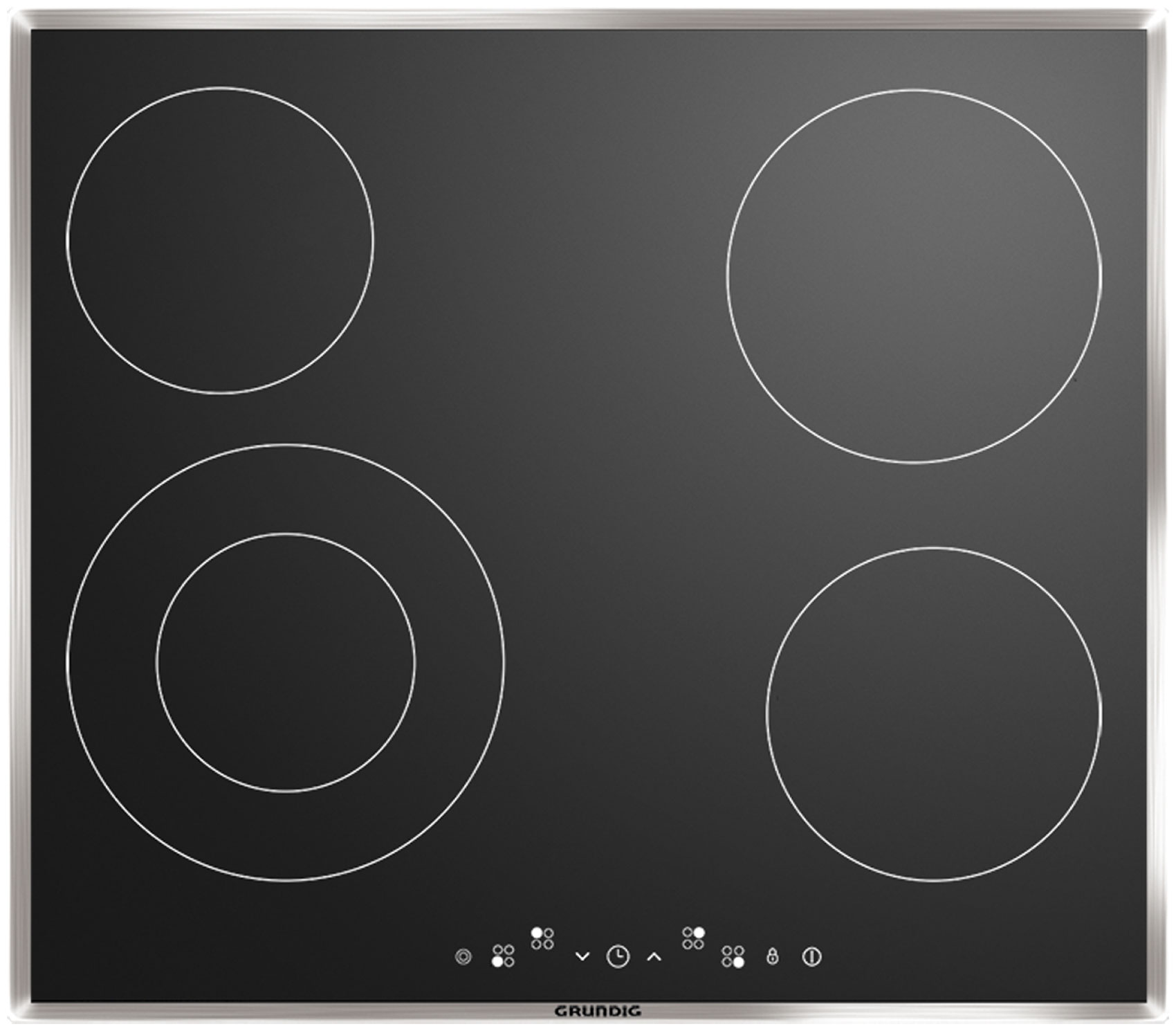 Электрическая варочная панель Grundig GIEV 613420 E, черный, 4 конфорки HiLight