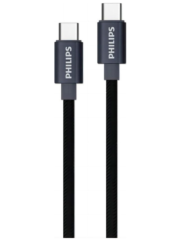 Кабель  Philips USB C - USB C, 60W, 1.2м, черный (DLC5533C/97)