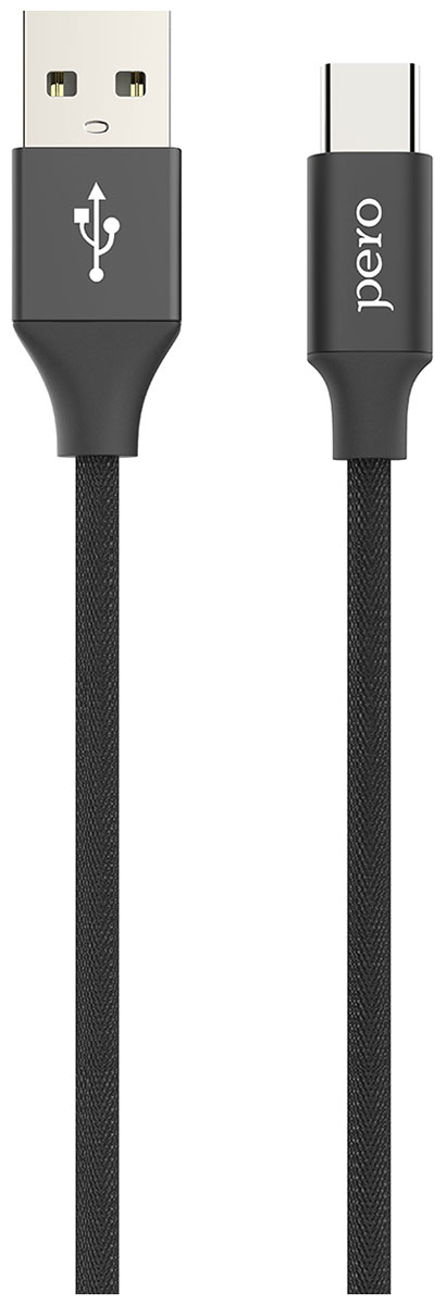 Дата-кабель Pero DC-02 Type-C 2А 1 м черный
