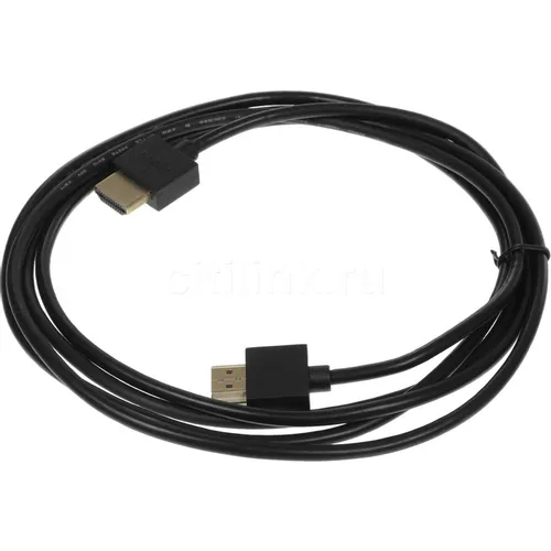 Кабель аудио-видео Ultra Slim, HDMI (m) - HDMI (m), ver 1.4, 2м, GOLD, черный