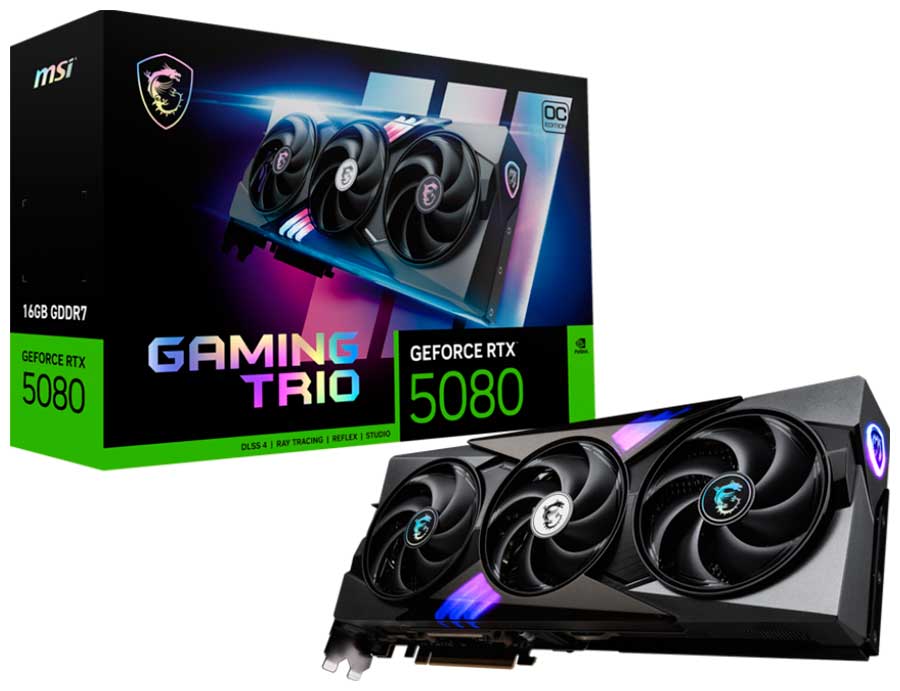 Видеокарта MSI RTX 5080 16G GAMING TRIO OC