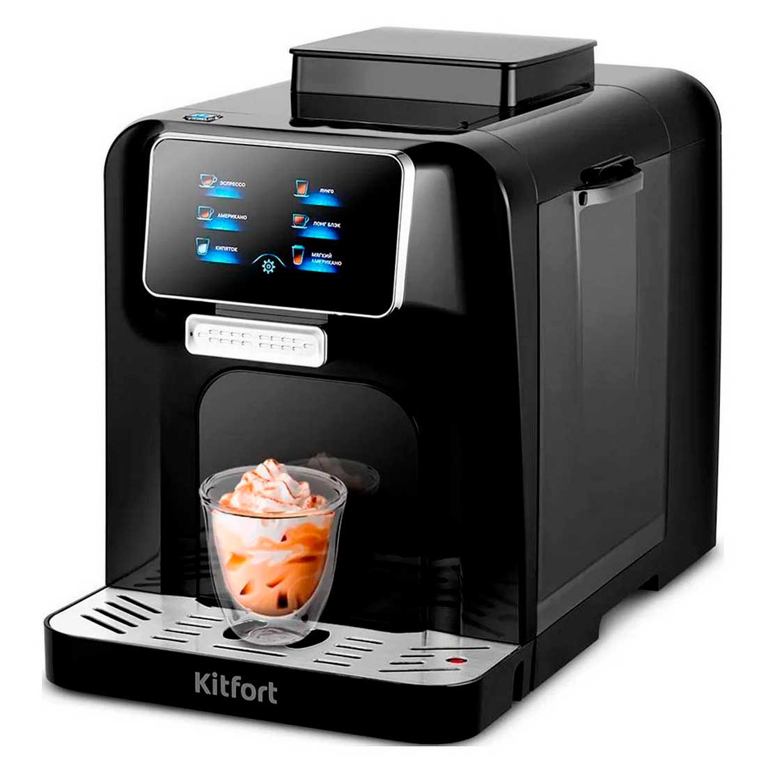 Кофемашина автоматическая Kitfort КТ-7424, 1480 Вт, сенсорное управление