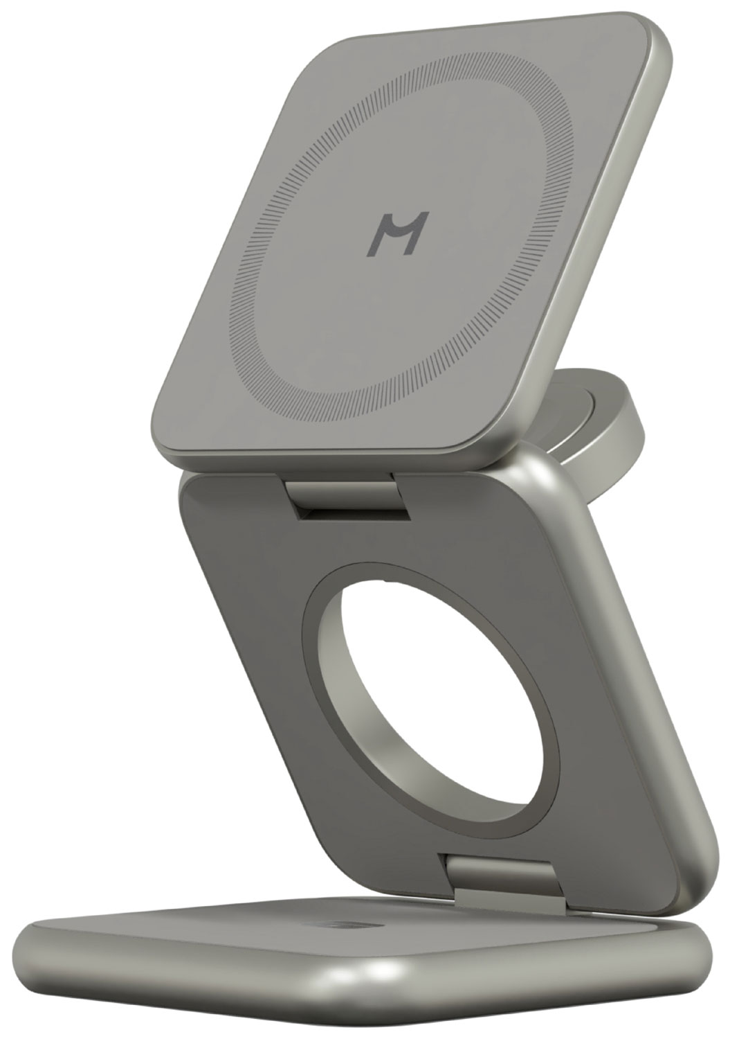 Складное беспроводное зарядное устройство Magssory Fold Pro, 3 в 1, с магнитами, совместимое с Qi2 (titan WCH063)