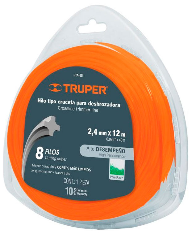 Леска для триммеров Truper 095-2.4MM X 12M, нейлон HTA-95 17607