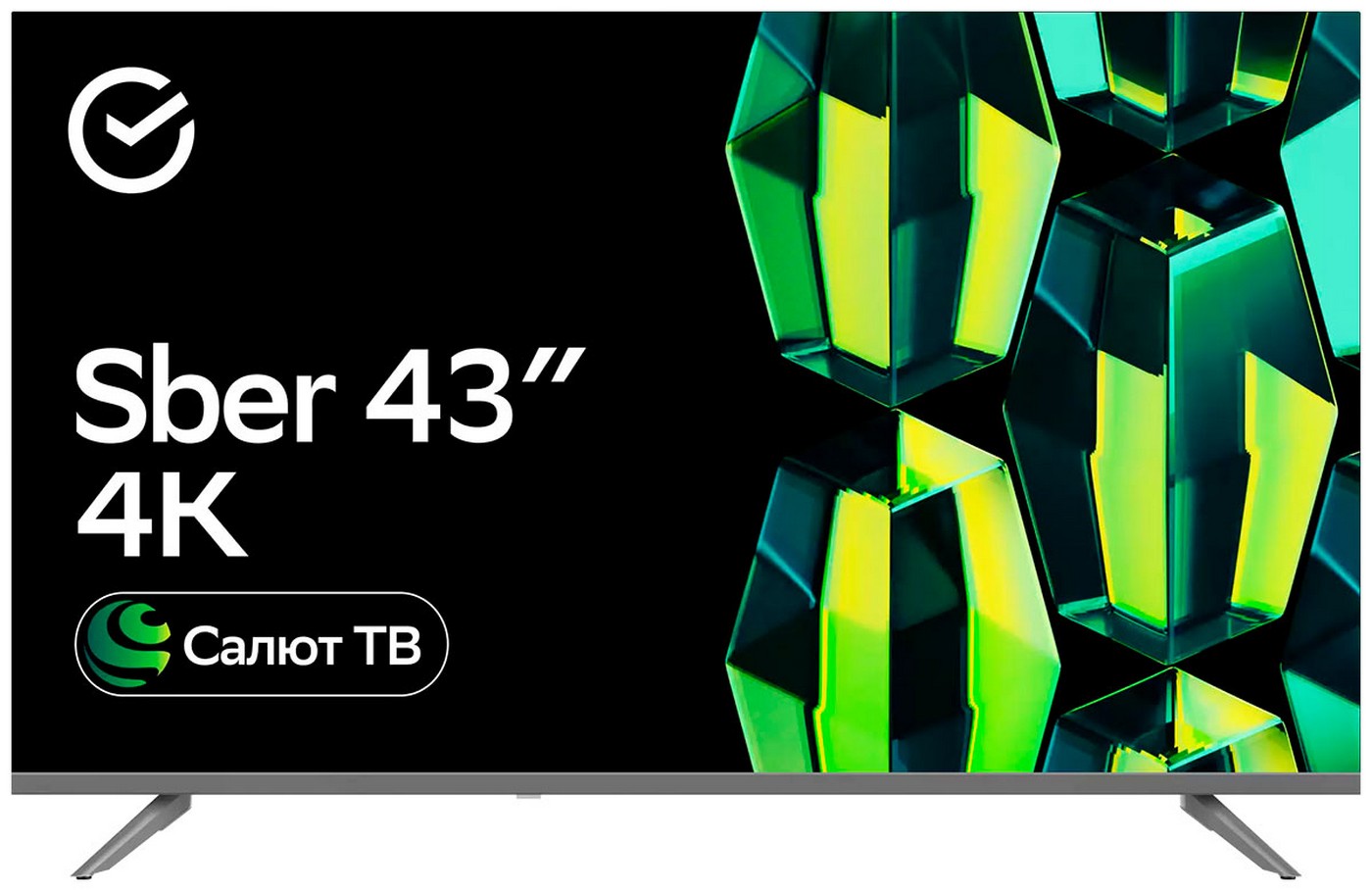 Телевизор Sber SDX-43U4014, разрешение 3840х2160, Салют ТВ, 4К