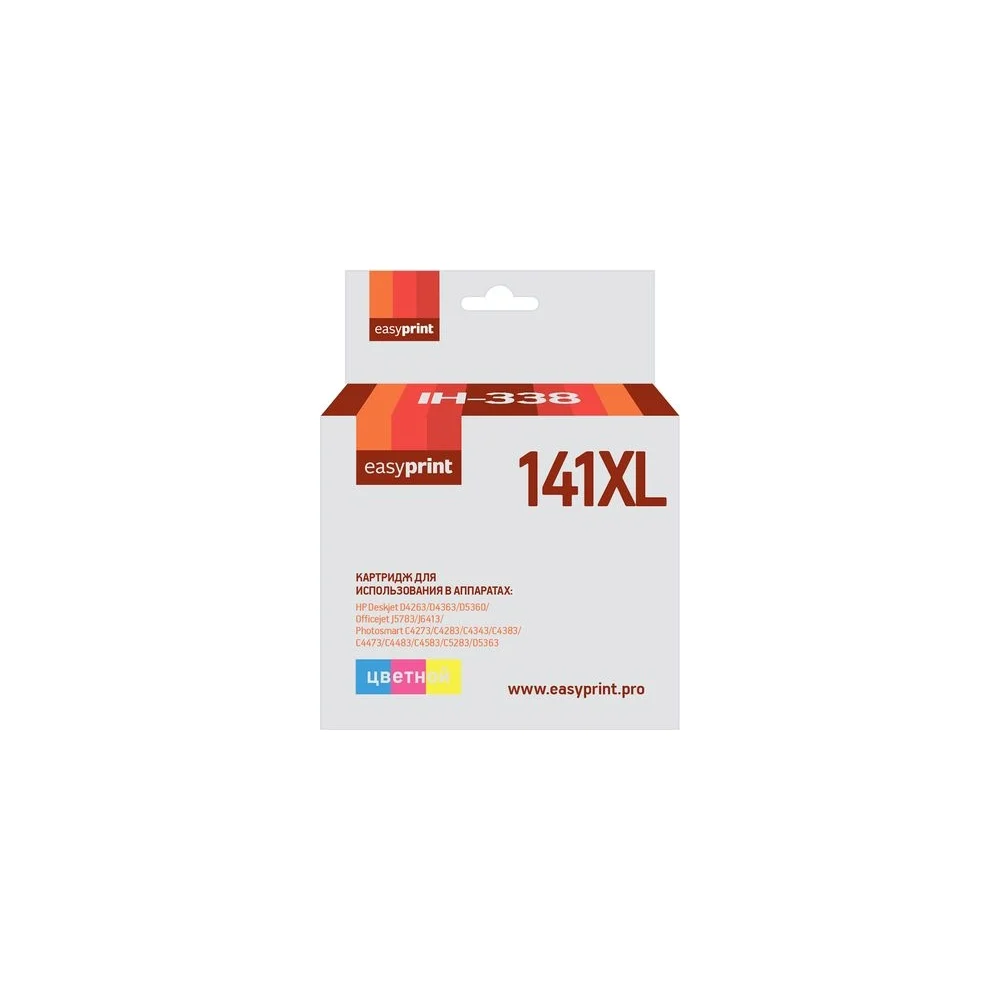 Картридж для HP Deskjet D4263, D5360, Officejet J5783, J6413, EasyPrint №141XL IH-338