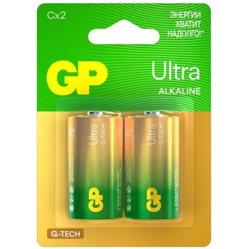 C Батарейка GP Ultra Alkaline 14AUA21-2CRSBC2, 2 шт.