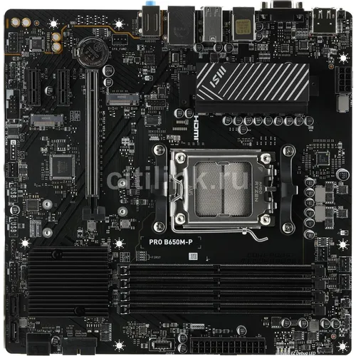 Материнская плата MSI PRO B650M-P, Socket AM5, AMD B650, mATX, Ret
