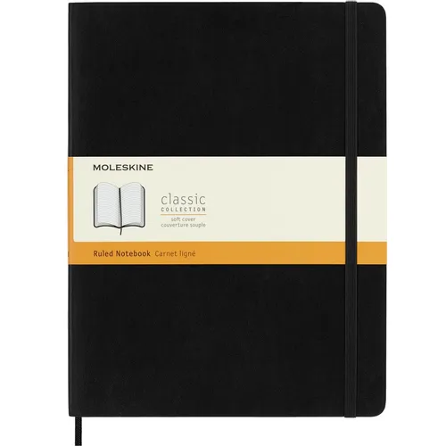 Блокнот Moleskine Classic Soft, 192стр, в линейку, мягкая обложка, черный [qp621]