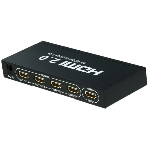 Сплиттер аудио-видео PREMIER 5-872-4V2, HDMI (f) - 4xHDMI (f), ver 2.0, черный