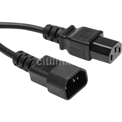 Шнур питания Lanmaster (LAN-PP13/14-1.8-BK) C13-С14 проводник.:3x0.75мм2 1.8м 220В 10А (упак.:1шт) ч
