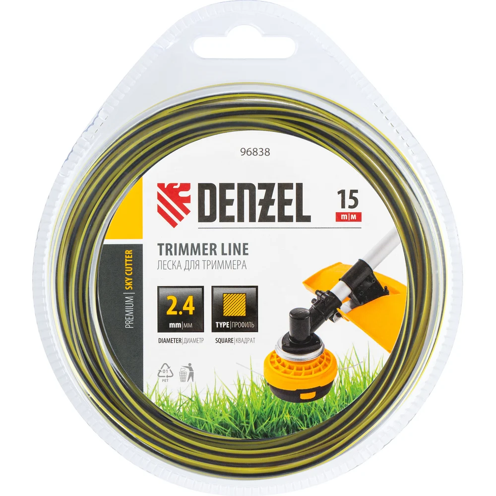Двухкомпонентная леска для триммера Denzel SkyCutter 96838