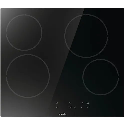 Электрическая варочная поверхность Gorenje ECT641BSCE, конфорок: 4 шт., стеклокерамика, независимая, черный