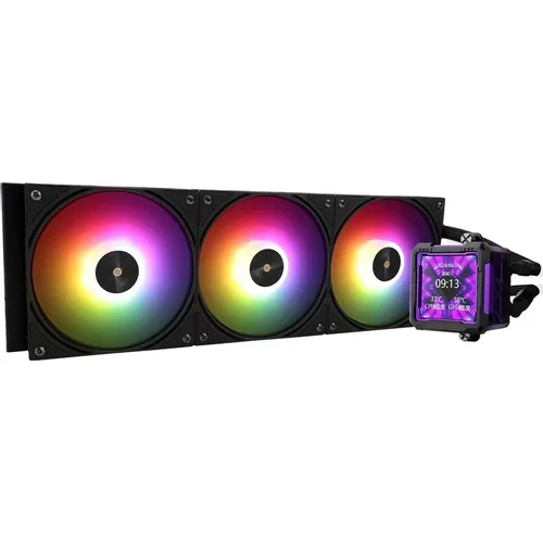Система водяного охлаждения Thermalright Frozen Warframe Pro 360, LCD, 4-pin, ARGB, 120мм, черный, retail [f-wframe-pro-360-bl-argb]