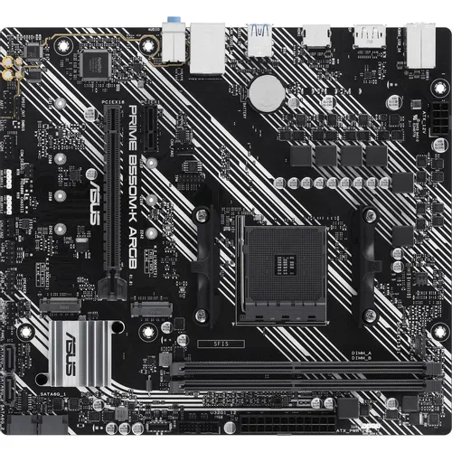 Материнская плата ASUS PRIME B550M-K ARGB, Socket AM4, AMD B550, mATX, Ret