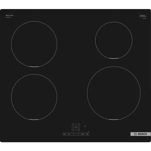 Индукционная варочная поверхность Bosch PUE611BB5D, конфорок: 4 шт., стеклокерамика, независимая, черный
