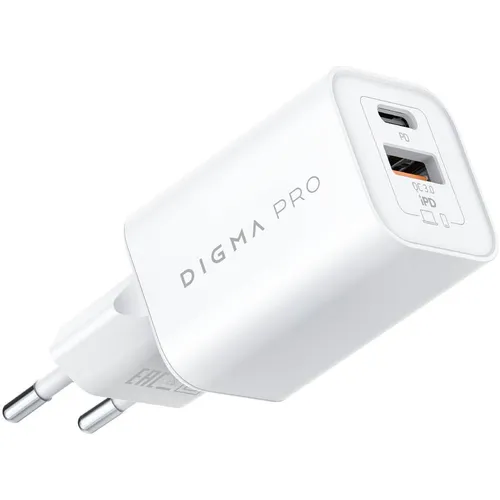Сетевое зарядное устройство Digma DPW6C, USB-A, 2xUSB-C, 65Вт, 3.25A, белый [dpw6с6gx11wh]