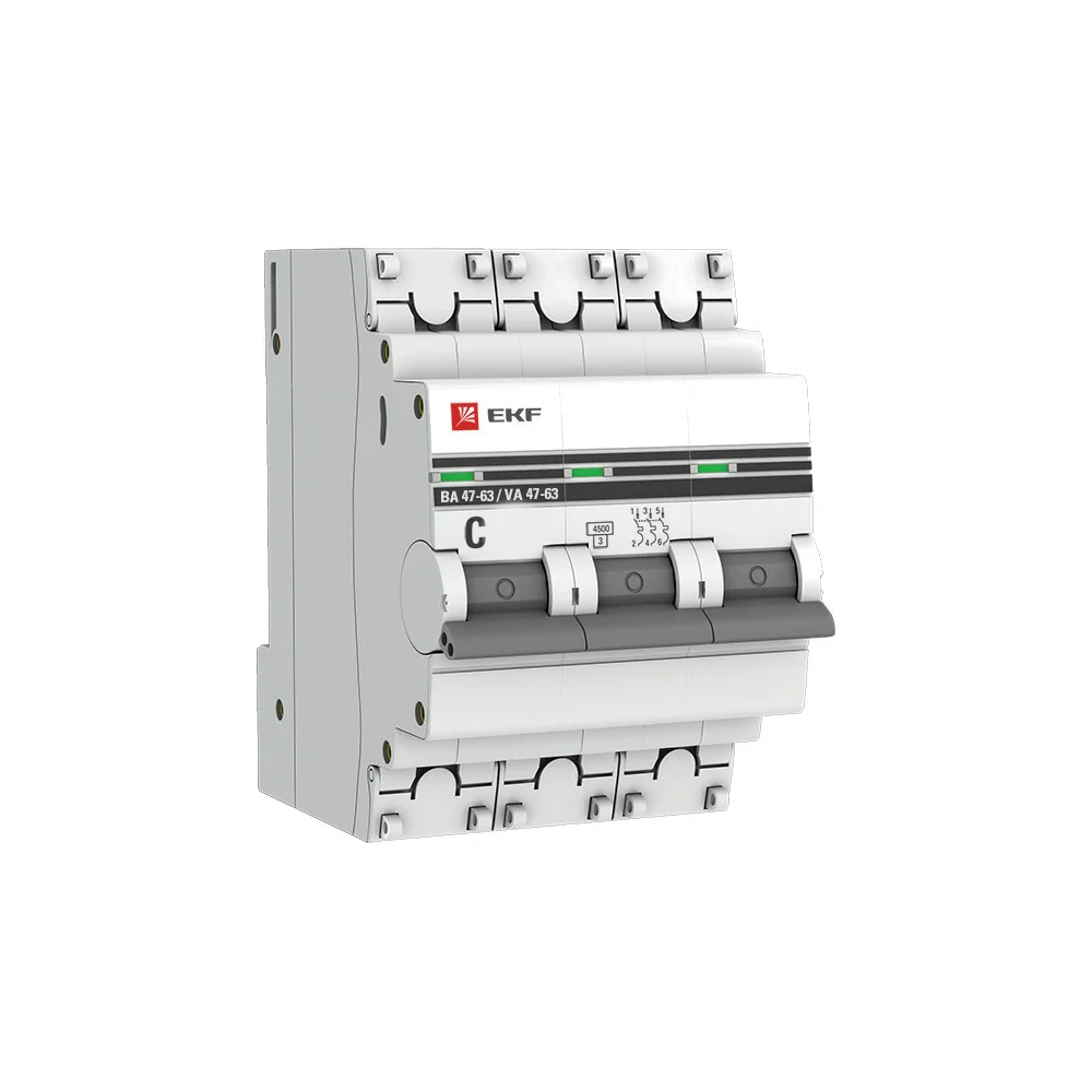 Автоматический выключатель EKF ВА 47-63 PROxima mcb4763-3-02C-pro