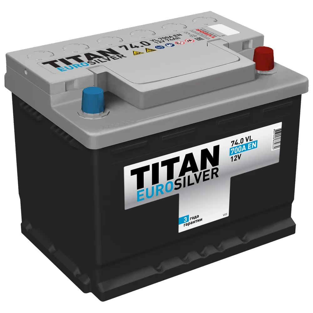 Низкий аккумулятор TITAN EUROSILVER 74.0 VL 4607008884630