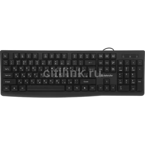 Клавиатура Defender Navigator HB-138, проводная, USB, мембранная, черный [45138]