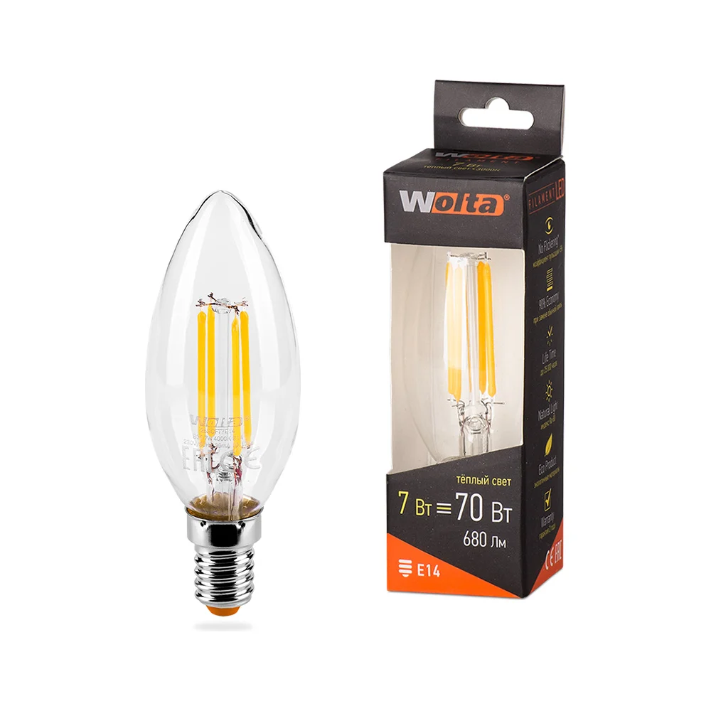 Лампа Wolta FILAMENT 25YCFT7E14