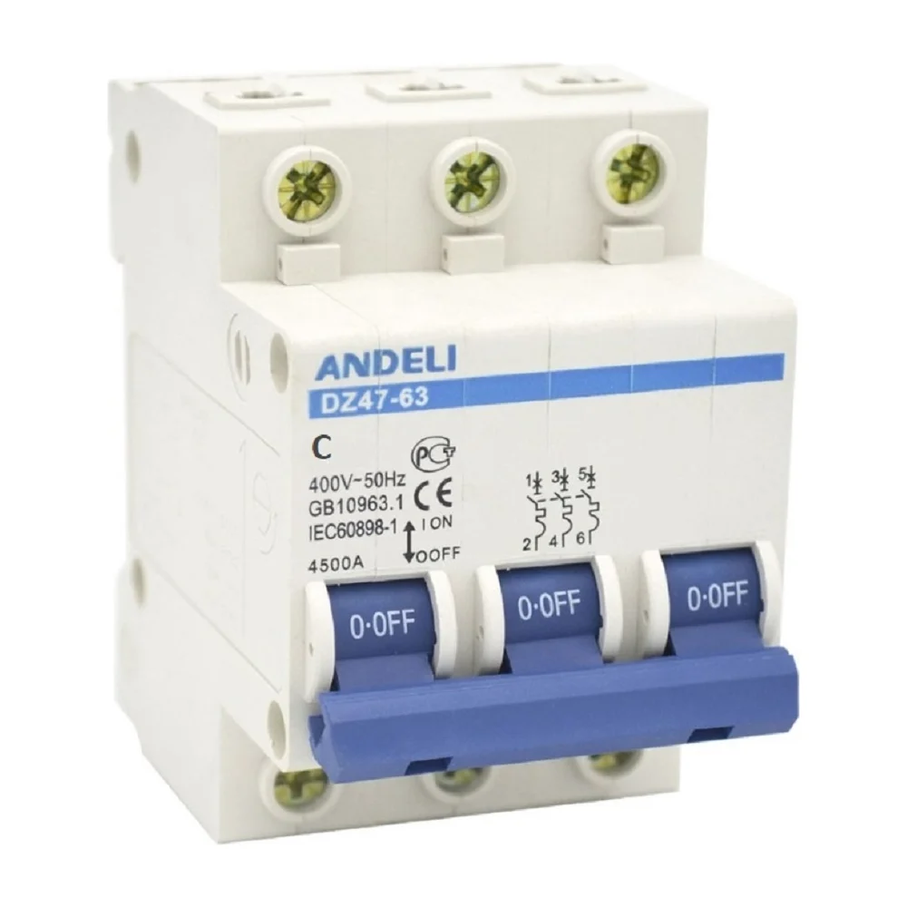 Автоматический выключатель ANDELI DZ47-63 ADL01-097