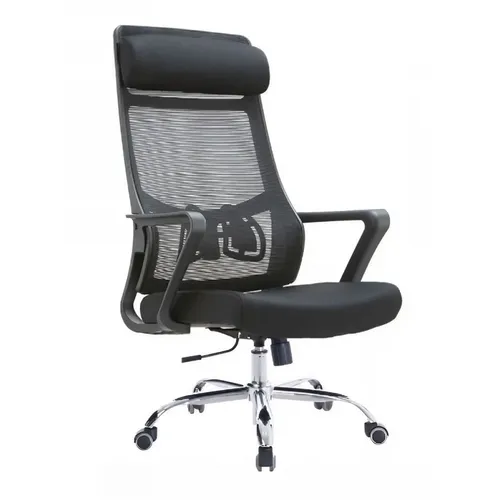 Кресло SITUP Aura (Аура), сетка/ткань, до 120кг, топ-ган, регулируемые 1D подлокотники, черный