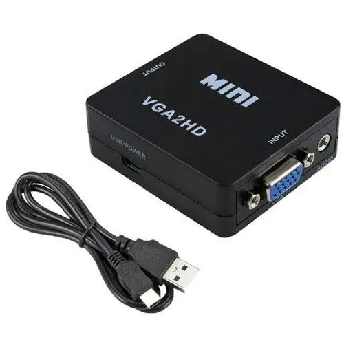 Переходник аудио-видео PREMIER 5-982, VGA (f) - HDMI (f), Jack 3.5 (m), черный