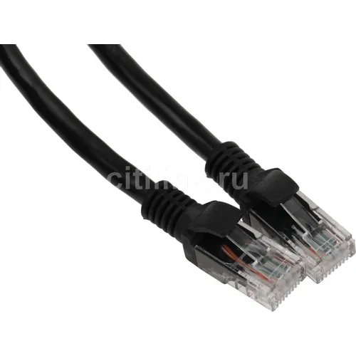 Патч-корд PREMIER PP6U-0.25M/BK литой (molded), UTP, кат.6, 0.25м, 4 пары, 24AWG, алюминий омедненный, многожильный, черный