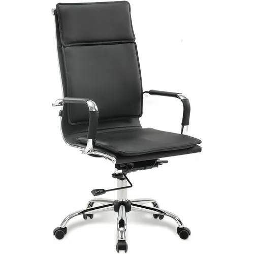 Кресло BRABIX Cube EX-523, экокожа, до 120кг, фиксированные подлокотники, черный