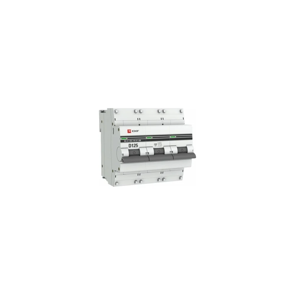 Автоматический выключатель EKF ВА 47-100 PROxima mcb47100-3-125D-pro