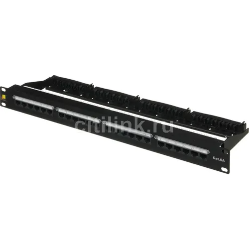 Патч-панель Lanmaster (LAN-PPN24U6A) 19" 1U 24xRJ45 кат.6A UTP