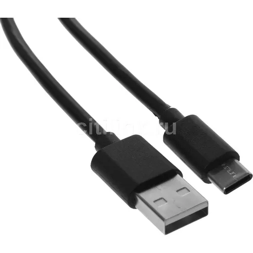 Кабель Buro USB Type-C (m) - USB (m), 1м, 3A, черный [bu-usb-ac-1m]