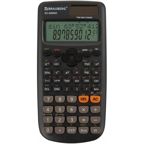 Калькулятор BRAUBERG SC-82MSС, 12-разрядный, черный