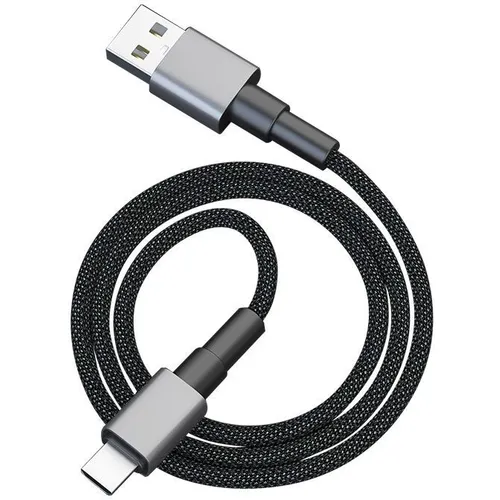 Кабель ZIBELINO USB Type-C (m) - USB (m), 2м, 2.1A, черный [zdnc-typec-2m-blk]