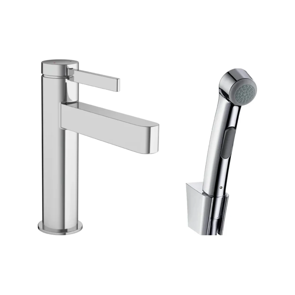 Смеситель для раковины Hansgrohe Finoris 110, с гигиеническим душем 76210000 97204