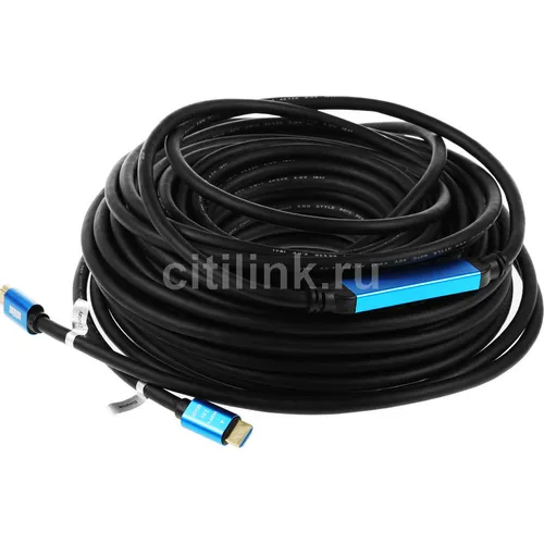 Кабель аудио-видео PREMIER 11241, HDMI (m) - HDMI (m), ver 2.0, 30м, GOLD, черный