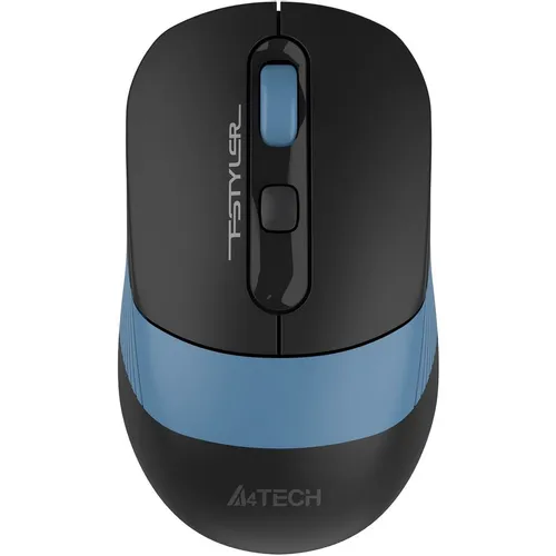 Мышь беспроводная A4TECH Fstyler FB10CS, Bluetooth/Радио, оптическая, USB, 2000dpi, черный и синий [fb10cs usb ash blue]