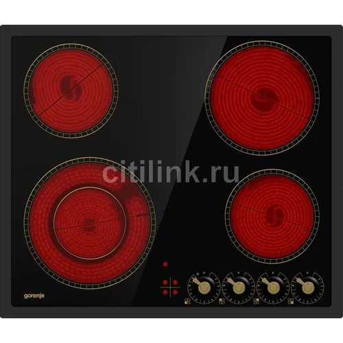 Электрическая варочная поверхность Gorenje EC642CLB, конфорок: 4 шт., стеклокерамика, независимая, черный