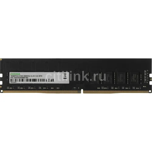Оперативная память Digma DGMAD42666016D DDR4 - 1x 16ГБ 2666МГц, DIMM, Ret