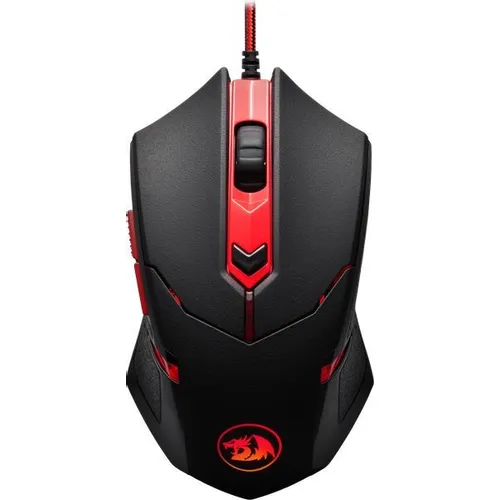 Мышь проводная Redragon M601BA, игровая, оптическая, USB, 3200dpi, черный и красный [78226]