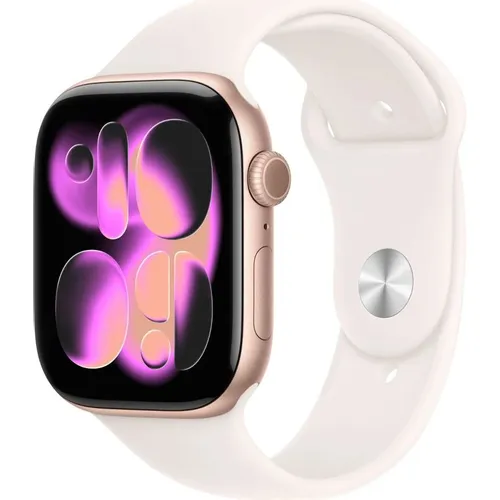 Смарт-часы Apple Watch Series 11 A3333, 46мм, белый/розовое золото